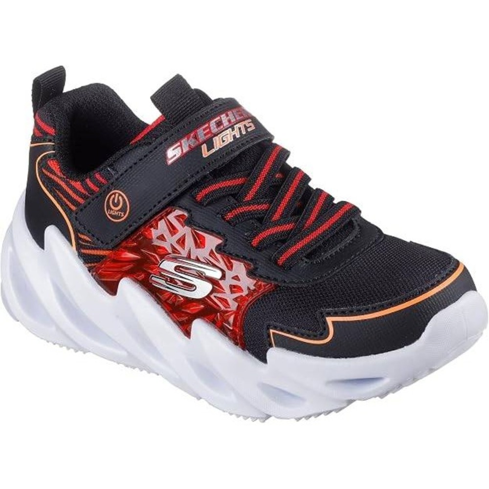 Little Boy Shark Bots Light-Up Sneakers by Skechers Black Size 3